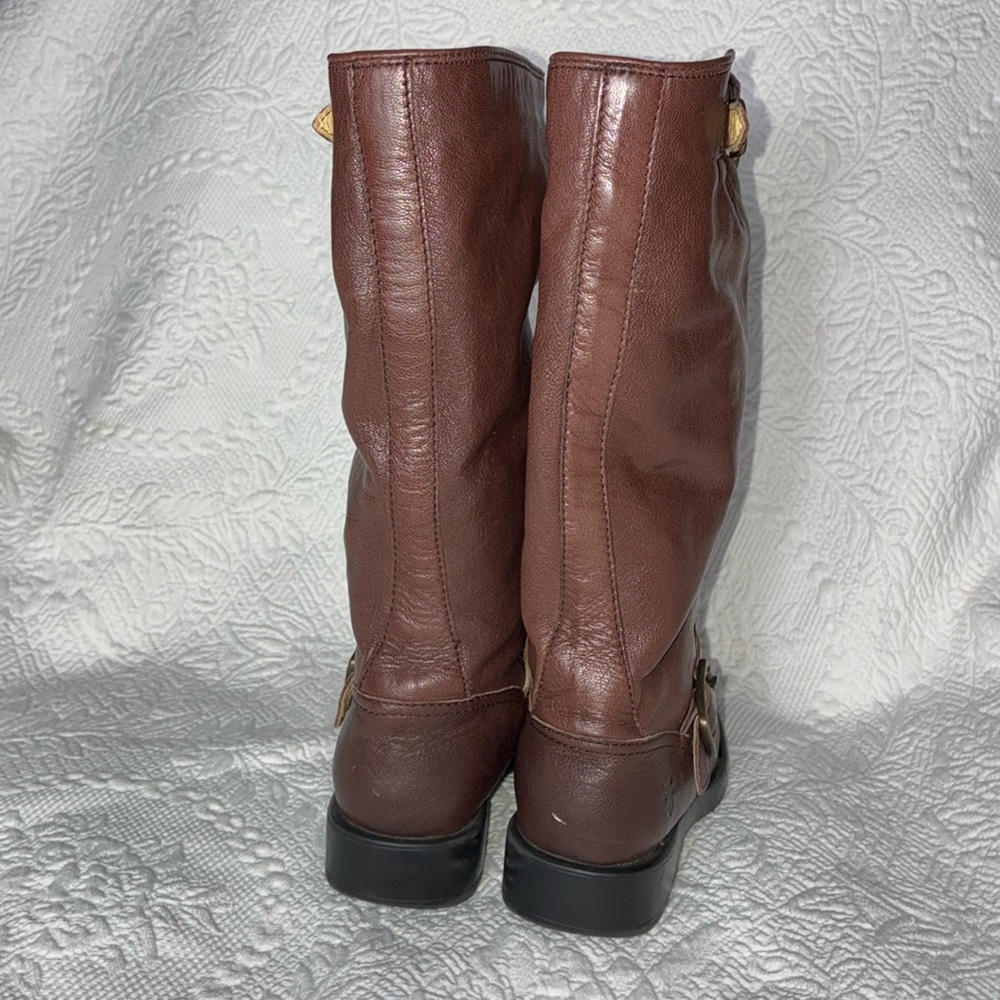 Frye Veronica Slouch Cognac Woman's Size 5 Boys Size 3 - Picture 4 of 16